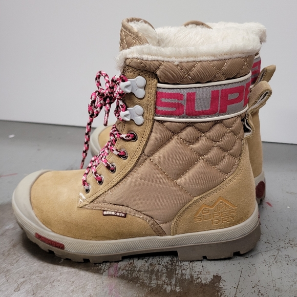 CLEARANCE JPN SUPERDRY TOYKO SNOW BOOTS BLOCK HEEL ROUND TOE WOMEN'S SZ 7 - Picture 4 of 15